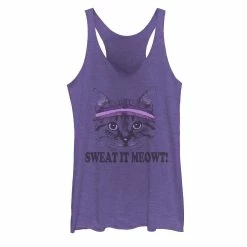 Juniors' Sweat It Meowt Cat Graphic Tank
