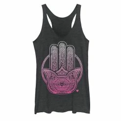 Juniors' Hamsa Hand Graphic Tank -Adidas shop 4933001 Black Heather