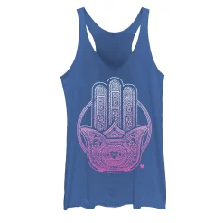 Juniors' Hamsa Hand Graphic Tank