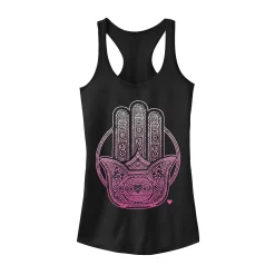 Juniors' Hamsa Hand Graphic Tank