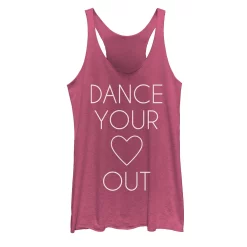 Juniors' Dance Your Heart Out Graphic Tank