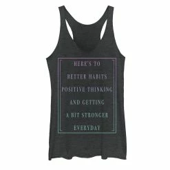 Juniors' Here's To Better Habits Graphic Tank