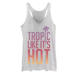 Juniors' Tropic Like It's Hot Graphic Tank