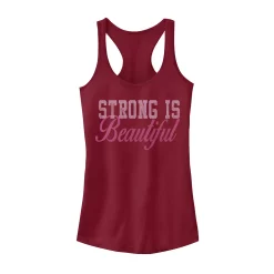 Juniors' Strong Is Beautiful Graphic Tank