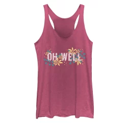 Juniors' Oh Well Flower Graphic Tank