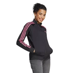 Women's adidas Essential Tricot Track Jacket -Adidas shop 4935273 Black Pulse Magenta