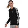 Women's adidas Essential 3-Stripe Fleece Sweatshirt 1 Women's adidas Essential 3-Stripe Fleece Sweatshirt -Adidas shop 4935302 Black White