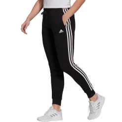 Women's adidas 3-Stripe Fleece Joggers -Adidas shop 4935306 Black White