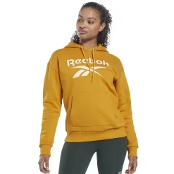 Women's Reebok Identity Fleece Hoodie -Adidas shop 4939472 Bright Ochre