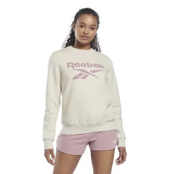 Women's Reebok Identity Big Logo Fleece Sweatshirt -Adidas shop 4939475 Classic White