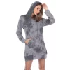 Women's White Mark Tie-Dye Hoodie Sweatshirt Dress -Adidas shop 4945289 Gray