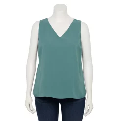 Plus Size Nine West Essential V-Neck Tank -Adidas shop 4952917 Huxley Blue