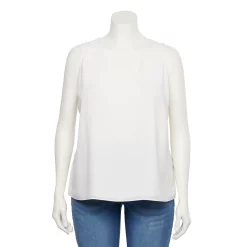 Plus Size Nine West Essential V-Neck Tank -Adidas shop 4952917 White Knight