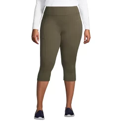 Plus Size Lands' End Active Compression Capri Leggings -Adidas shop 4957254 Forest Moss