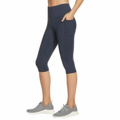 Women's Skechers® GOWALK™ GOFLEX™ High-Waisted Capri Leggings -Adidas shop 4966894 Navy Blue Iris