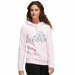 Women's adidas Essentials Logo Fleece Hoodie -Adidas shop 4975137 Clear Pink