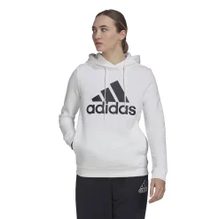 Women's adidas Essentials Logo Fleece Hoodie -Adidas shop 4975137 White Black