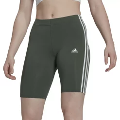 Women's adidas 3-Stripes 9-in. Bike Shorts -Adidas shop 4982077 Green Oxide