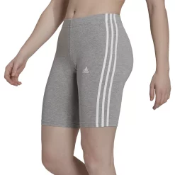Women's adidas 3-Stripes 9-in. Bike Shorts -Adidas shop 4982077 Medium Gray Heather