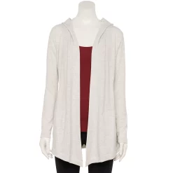 Women's Tek Gear® French Terry Hooded Wrap -Adidas shop 4997889 Light Shade Heather