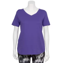 Plus Size Tek Gear® Core V-Neck Tee -Adidas shop 4998289 Blake Grape