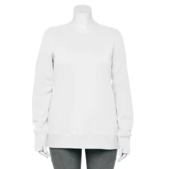 Plus Size Tek Gear® Ultrasoft Fleece Crewneck Sweatshirt -Adidas shop 5000133 Modern White