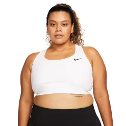 Plus Size Nike Dri-Fit Swoosh Medium-Impact Sports Bra -Adidas shop 5005391 White
