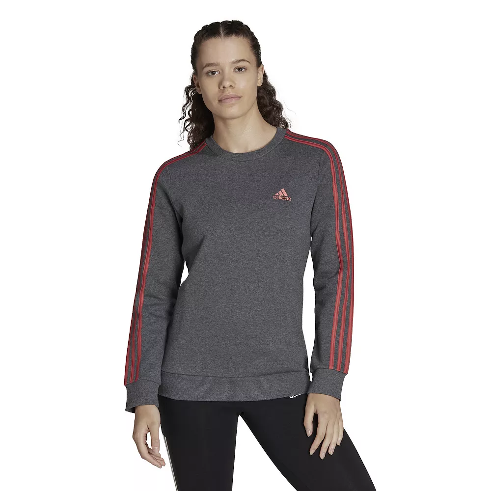 Women's adidas Essentials 3-Stripes Fleece Sweatshirt 7 Women's adidas Essentials 3-Stripes Fleece Sweatshirt - Image 5