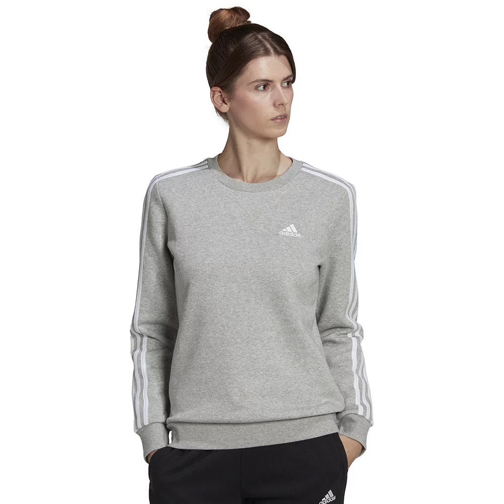 Women's adidas Essentials 3-Stripes Fleece Sweatshirt 3 Women's adidas Essentials 3-Stripes Fleece Sweatshirt
