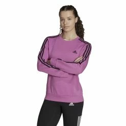 Women's adidas Essentials 3-Stripes Fleece Sweatshirt 14 Women's adidas Essentials 3-Stripes Fleece Sweatshirt -Adidas shop 5011194 Semi Pulse Lilac
