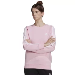 Women's adidas Essentials 3-Stripes Fleece Sweatshirt 18 Women's adidas Essentials 3-Stripes Fleece Sweatshirt -Adidas shop 5011194 True Pink