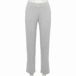 Petite Croft & Barrow® Easy Knit Straight-Leg Pants -Adidas shop 5011472 Gray Heather