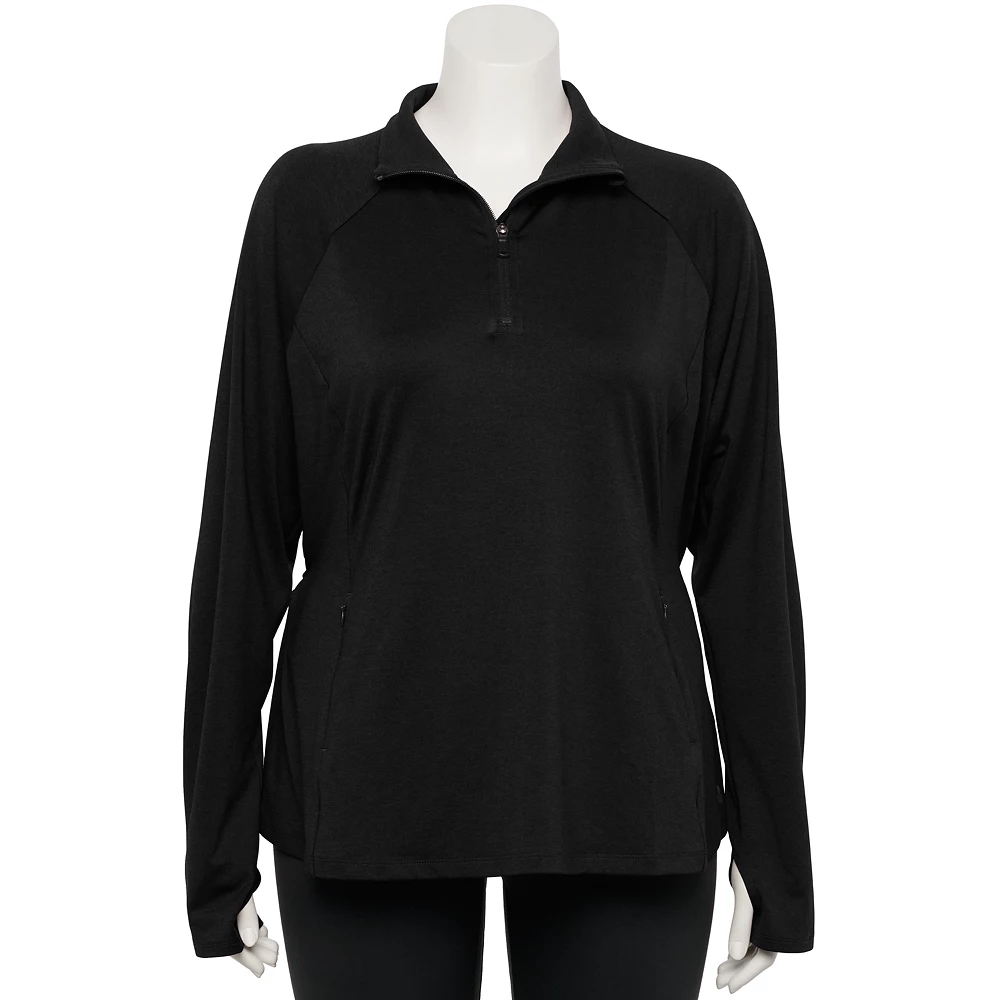 Plus Size Tek Gear® Quarter-Zip Performance Jacket 3 Plus Size Tek Gear® Quarter-Zip Performance Jacket