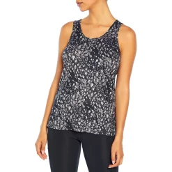 Women's Marika Twisted Open-Back Tank -Adidas shop 5014350 Black Animal Mix