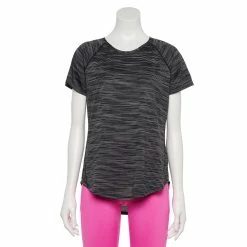 Women's Tek Gear® Performance Core Crewneck Tee -Adidas shop 5015168 Black Spacedye