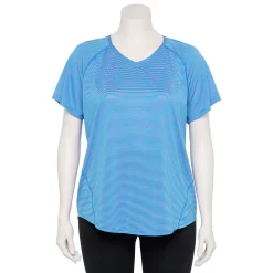 Plus Size Tek Gear® Performance Core V-Neck Tee 16 Plus Size Tek Gear® Performance Core V-Neck Tee -Adidas shop 5016444 Blue Spacedye