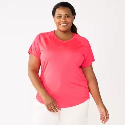 Plus Size Tek Gear® Performance Core V-Neck Tee 23 Plus Size Tek Gear® Performance Core V-Neck Tee -Adidas shop 5016444 Frantic Pink