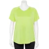 Plus Size Tek Gear® Performance Core V-Neck Tee -Adidas shop 5016444 Green Romantica