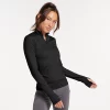 Women's FLX Balance Ribbed Quarter-Zip Mockneck Top