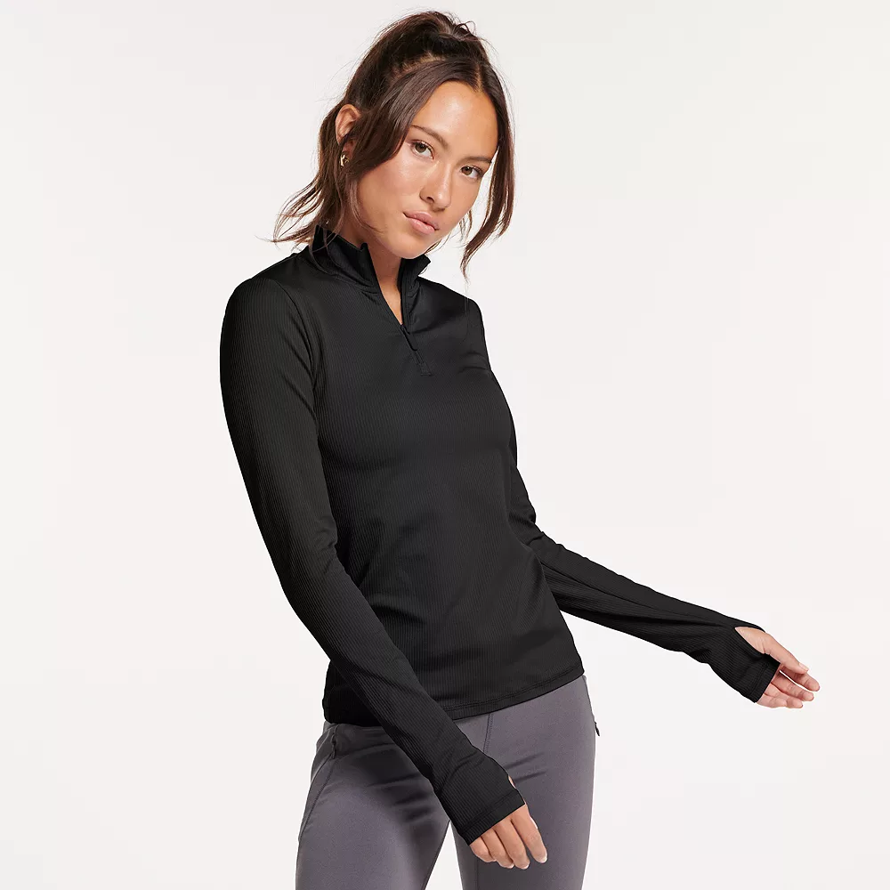 Women's FLX Balance Ribbed Quarter-Zip Mockneck Top 4 Women's FLX Balance Ribbed Quarter-Zip Mockneck Top - Image 2