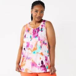 Plus Size Tek Gear® Performance Core Tank 21 Plus Size Tek Gear® Performance Core Tank -Adidas shop 5025837 Pink Watercolor