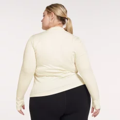 Women's FLX Balance Ribbed Quarter-Zip Mockneck Top -Adidas shop 5027960 ALT