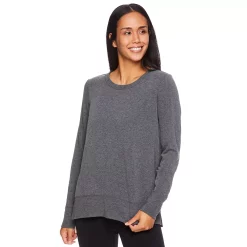 Women's Gaiam Ava Crewneck Sweatshirt -Adidas shop 5063139 Charcoal Heather