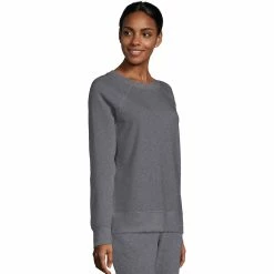 Women's Hanes® Luxe Collection Lightweight Fleece Sweatshirt -Adidas shop 5114285 ALT2