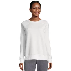 Women's Hanes® Luxe Collection Lightweight Fleece Sweatshirt -Adidas shop 5114285 White