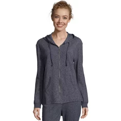 Women's Hanes® French Terry Zip-Up Hoodie -Adidas shop 5114290 Navy Heather