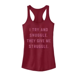 Juniors' Snuggle Struggle Graphic Tank