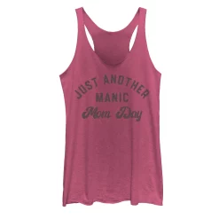 Juniors' Just Another Manic Mom Day Simple Text Graphic Tank