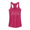 Juniors' Hug Your Mama Tight White Line Text Graphic Tank