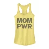 Juniors' Mom Pwr Distressed Black Text Graphic Tank -Adidas shop 5116535